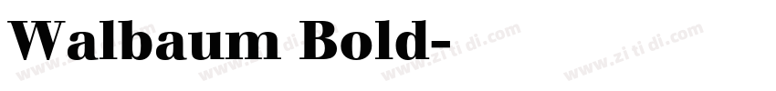Walbaum Bold字体转换